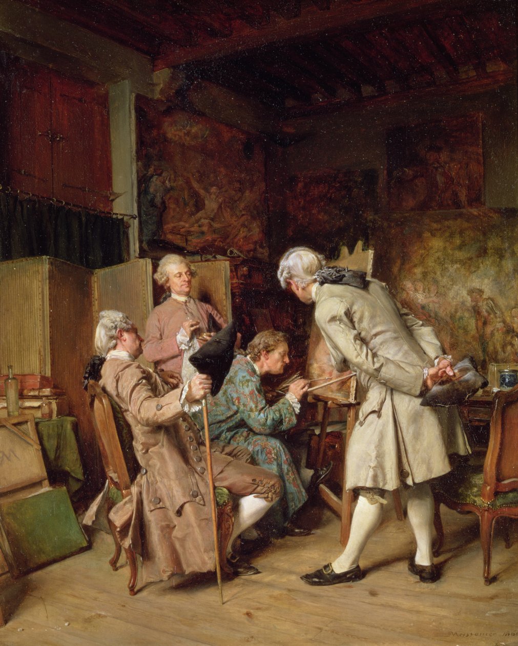 The Art Lovers ، أو The Painter ، 1860 (لوحة) بواسطة جان لويس إرنست ميسونييه