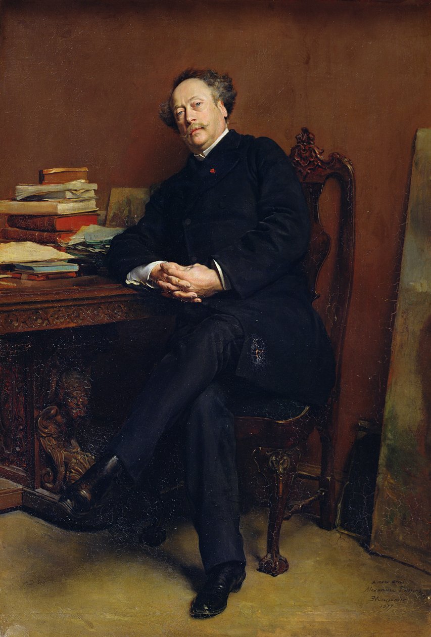 الكسندر دوماس فيلس (1824-95) 1877 (زيت على قماش) بواسطة جان لويس إرنست ميسونييه