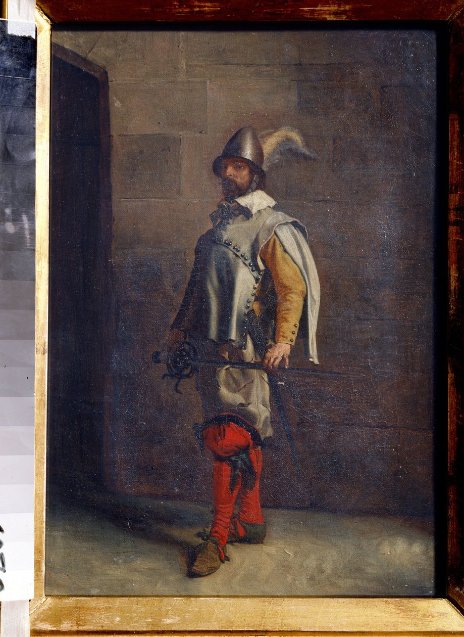 Huguenot (A Huguenot). كالفيني فرنسي بروتستانتي خلال حروب الدين. لوحة لإرنست جان لويس ميسونييه (1815-1891). زيت على قماش. الفن الفرنسي. متحف الدولة للفنون ، تولا (المتحف الوطني في تولا ، روسيا) بواسطة جان لويس إرنست ميسونييه