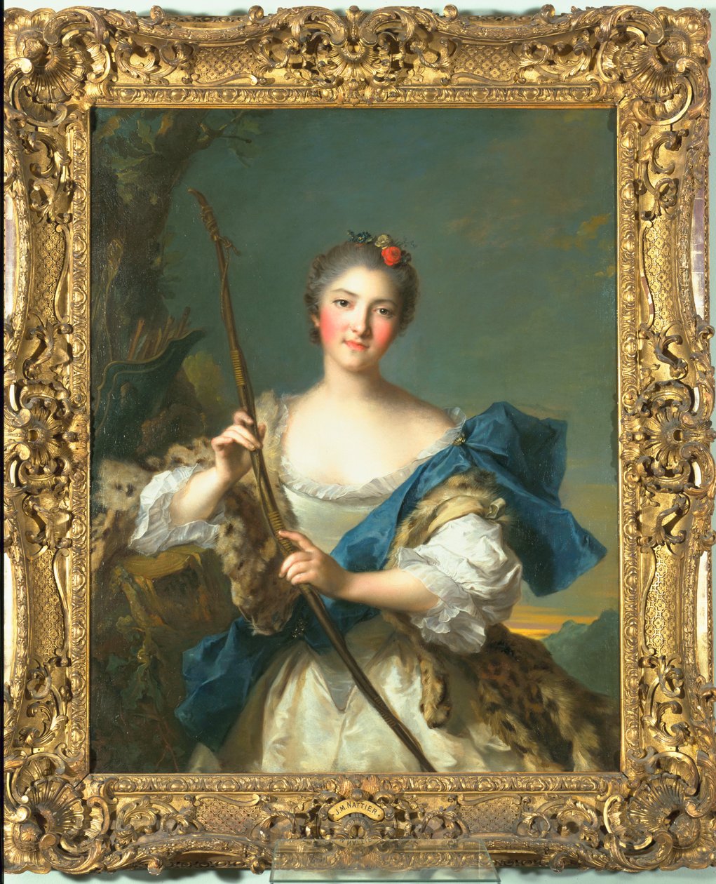 Mademoiselle de Migieu مثل ديانا ، 1742 بواسطة جان مارك ناتييه