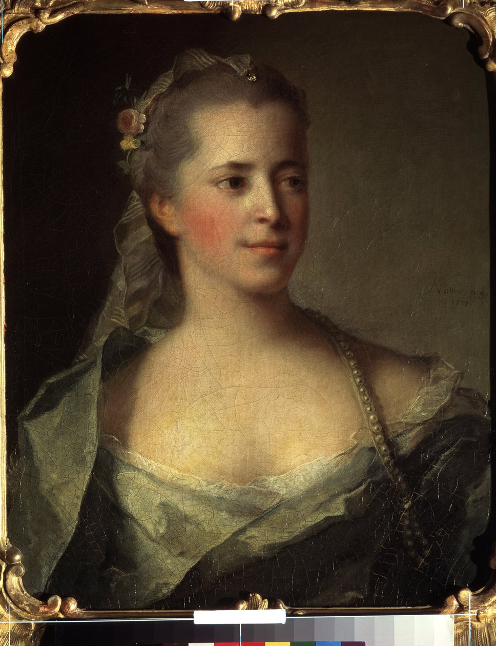 صورة لامرأة. (صورة سيدة). رسم جان مارك ناتير (جان مارك ناتير بواسطة جان مارك ناتييه