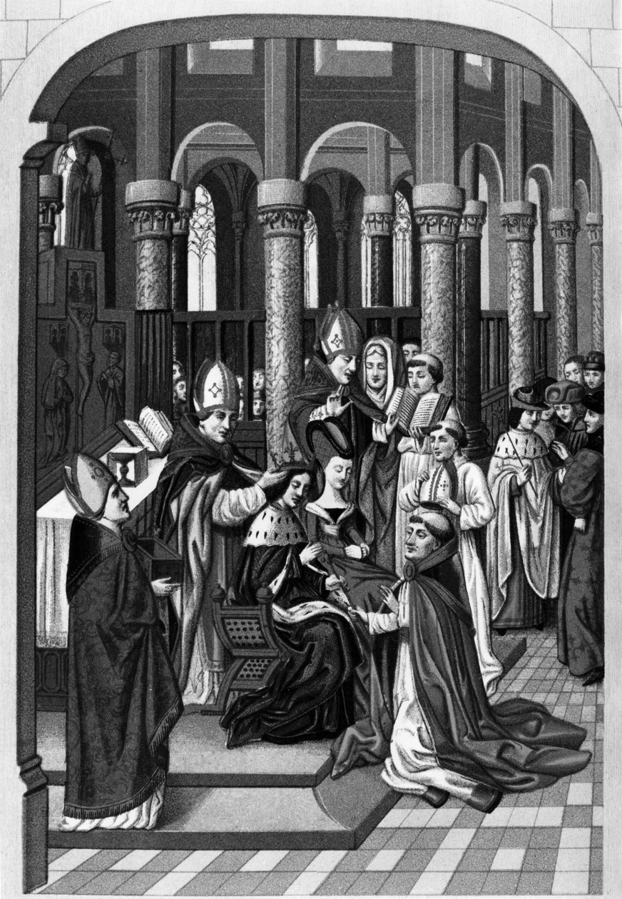 Coronation of French King Charles V on May 19 بواسطة جان (بعد) فرويسارت