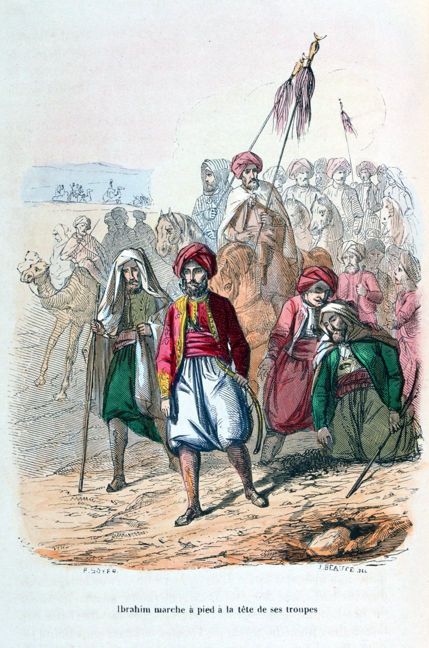 إبراهيم باشا مسيرة أمام قواته ، 1811-1818 1847 بواسطة جان أدولف بوس