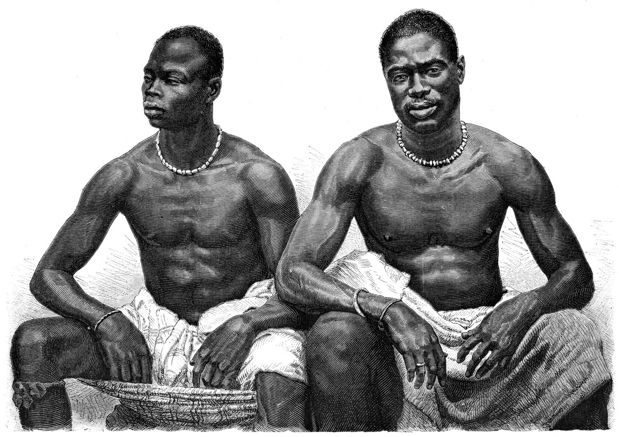 رجلان من Assinie ، غينيا ، c1860-1920. بواسطة جان أندريه ريكسينز
