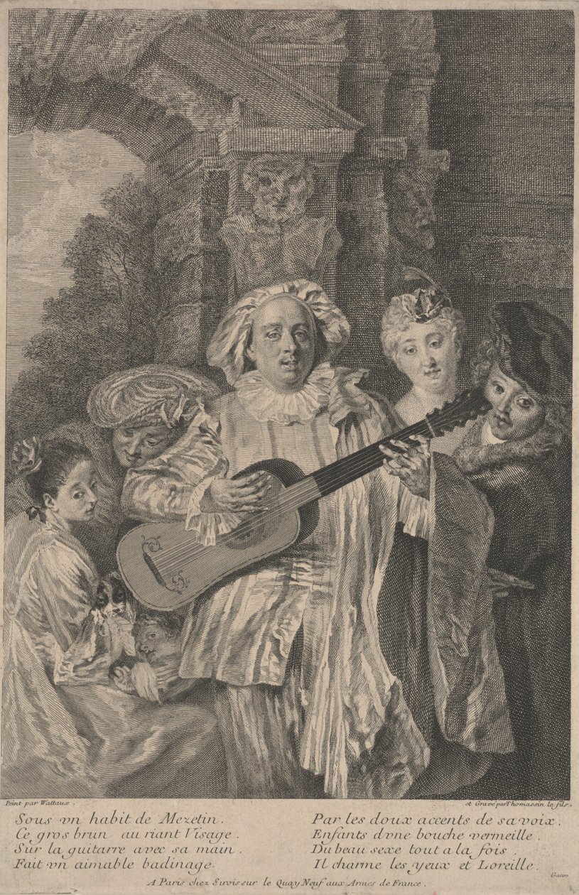 في زي Mezetin ، طباعة قام بها Henri Simon Thomassin حوالي 1717-1726 (حفر) بواسطة جان أنطوان (بعد) واتو