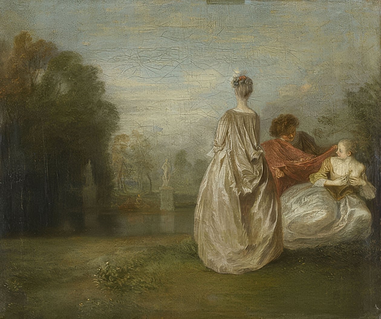 ابناء العم (Les Deux Cousines). حوالي 1716 بواسطة جان أنطوان واتو