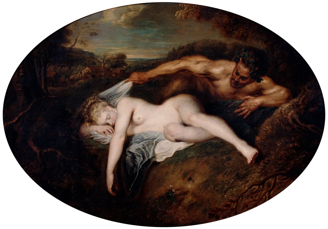 حورية و Satyr، c1715 بواسطة جان أنطوان واتو