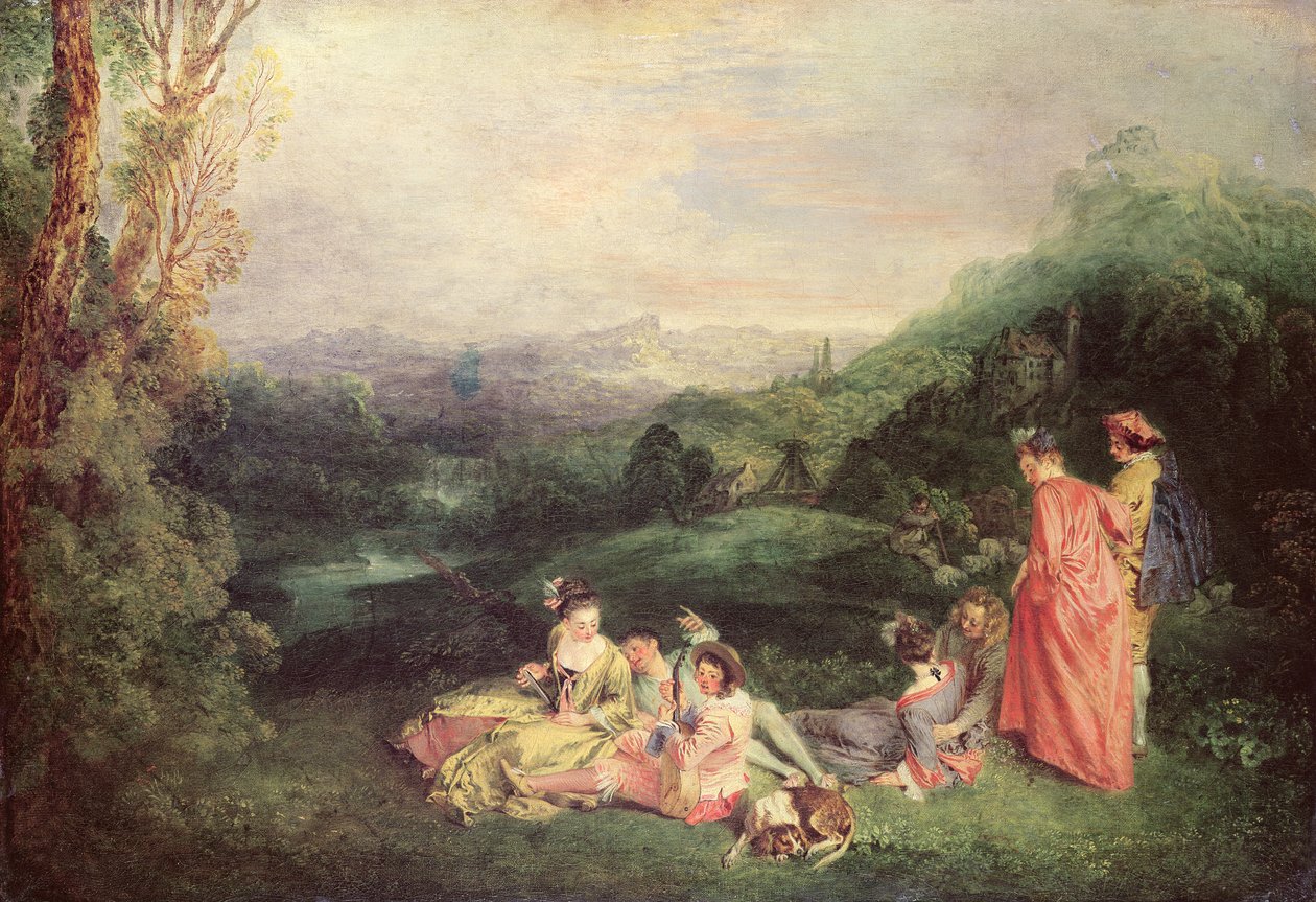 الحب السلمي ، ج.1718-19 بواسطة جان أنطوان واتو