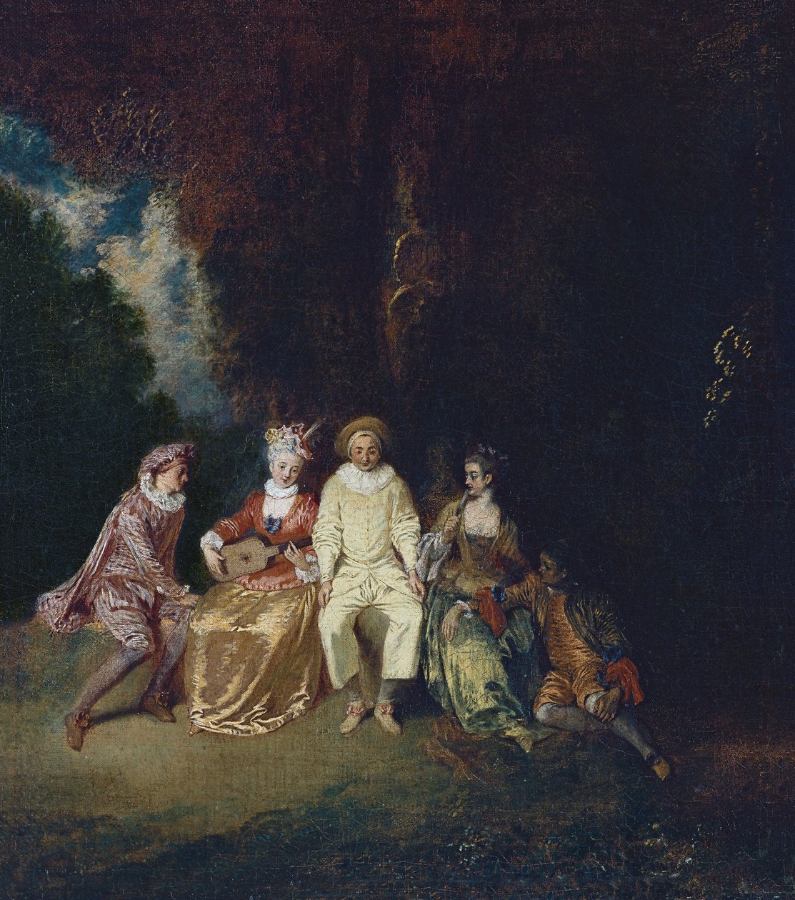 محتوى Pierrot ، كاليفورنيا 1712 بواسطة جان أنطوان واتو