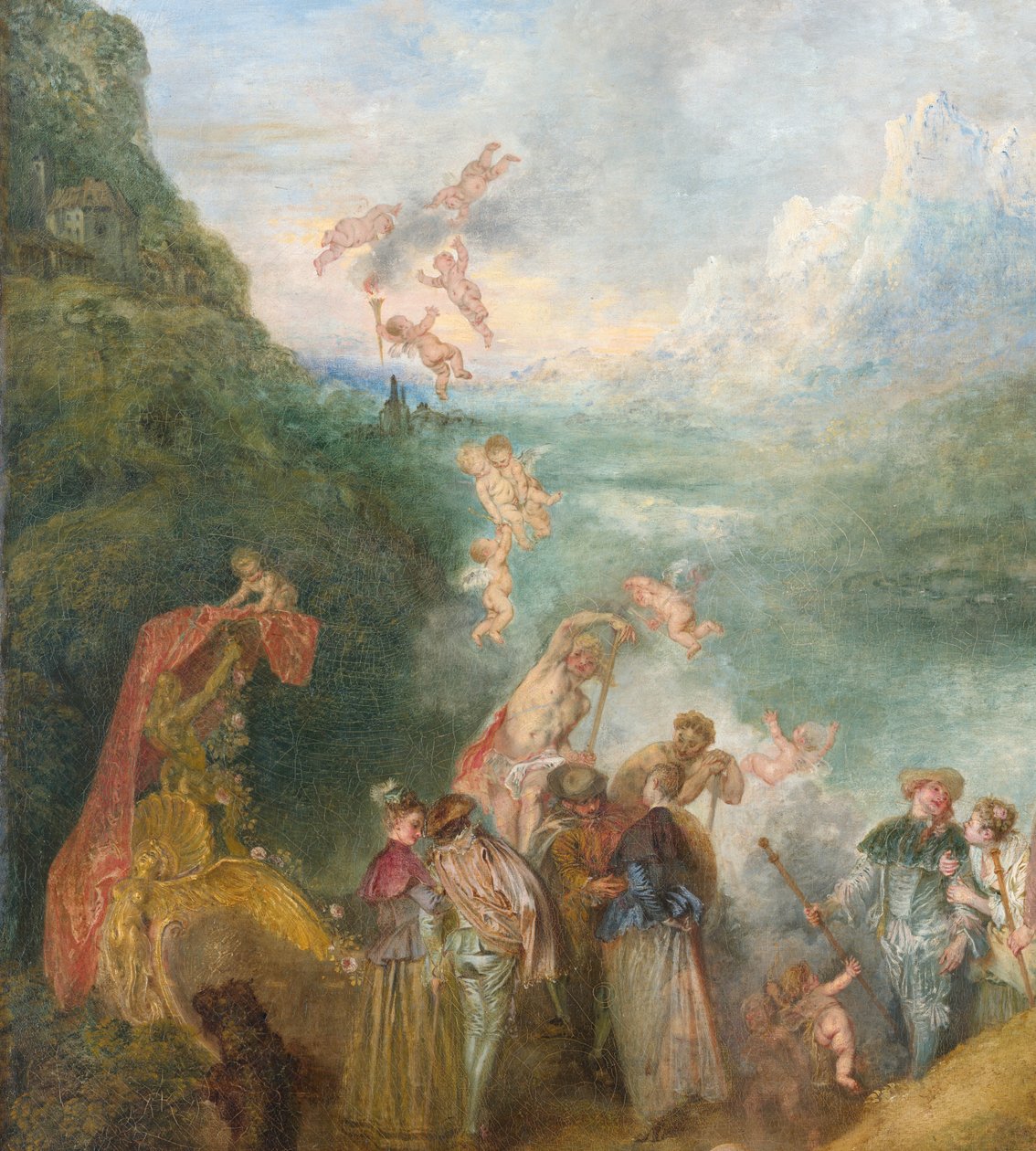 الحج إلى Cythera الصعود إلى Cythera Detal: Putti ، 1717 بواسطة جان أنطوان واتو