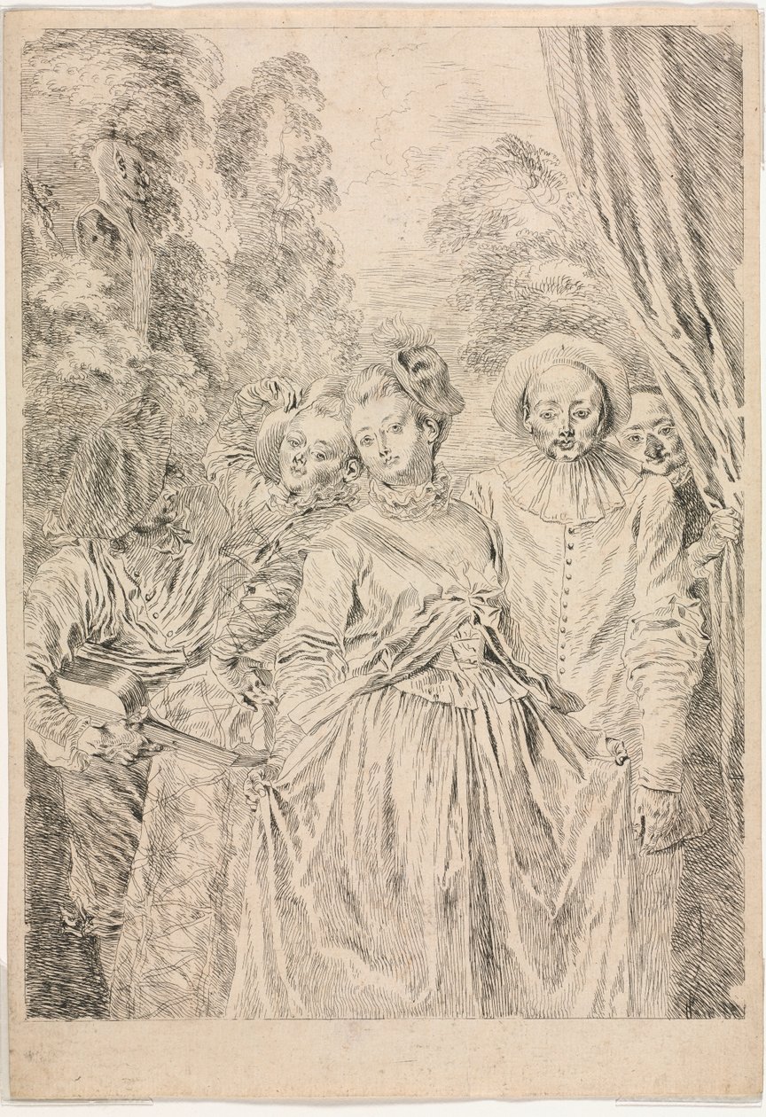 الملابس إيطالية ، 1715-16. بواسطة جان أنطوان واتو