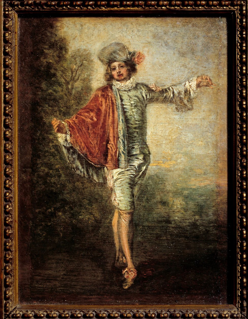 اللامبالاة. رسم جان أنطوان واتو (1684-1721) ، حوالي 1717. زيت على خشب. قاتمة: 0.25 × 0.19 م. - الرجل اللامبال. رسم جان أنطوان واتو (1684-1721) ، 1717. زيت على خشب. 0.25 × 0.19 م. متحف اللوفر ، باريس بواسطة جان أنطوان واتو
