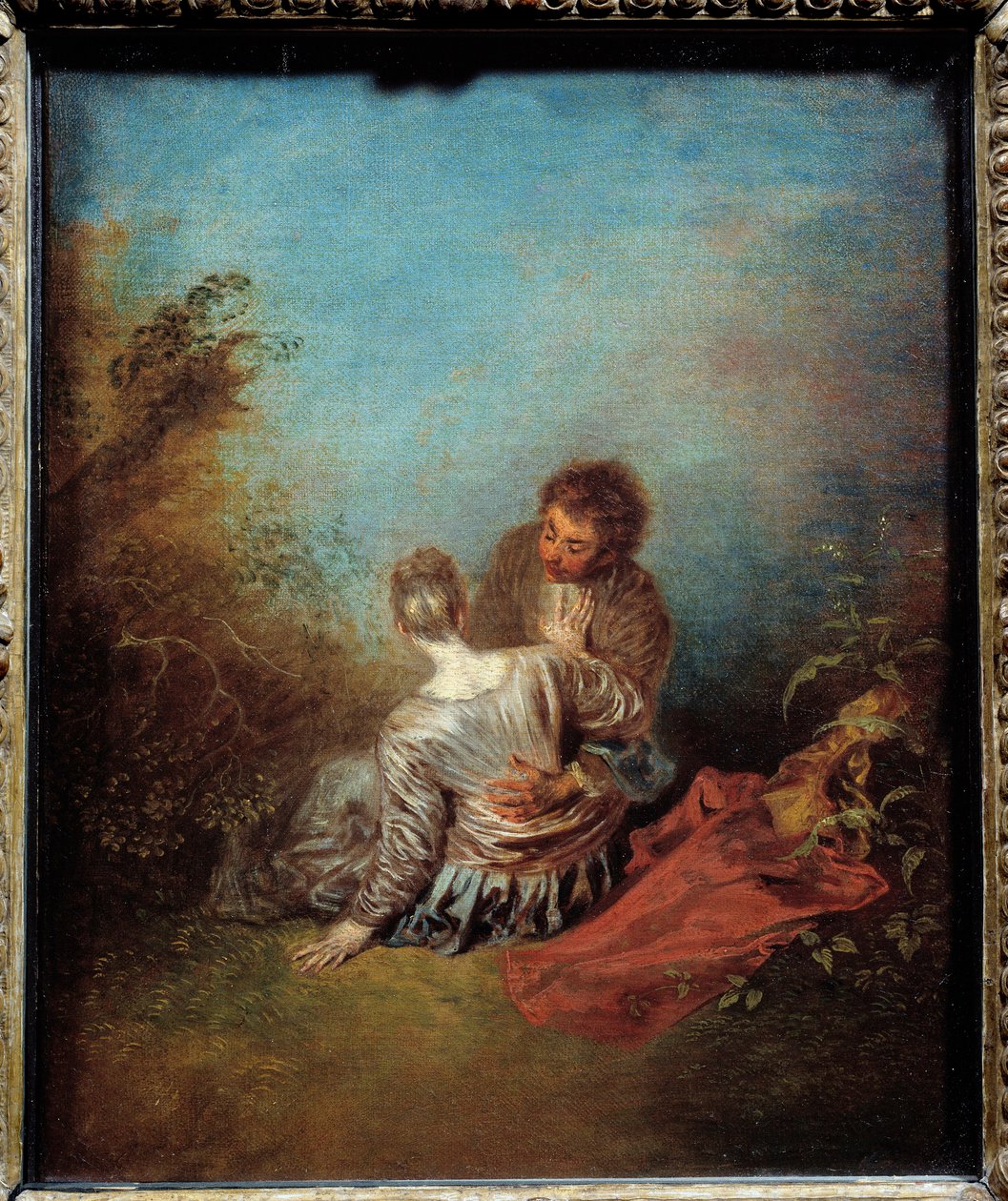 الخطوة الخاطئة. لوحة جان أنطوان واتو (1684-1721) بواسطة جان أنطوان واتو