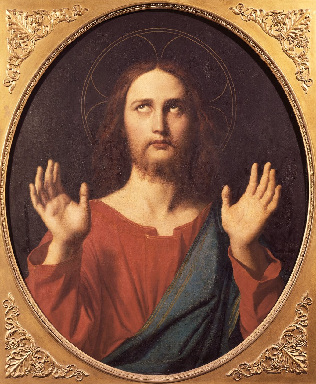 المسيح ، لجين أوغست دومينيك إنجرس (1780-1867) ، زيت على قماش ، 80 × 66 سم. بواسطة جان أوغست دومينيك إنجرس