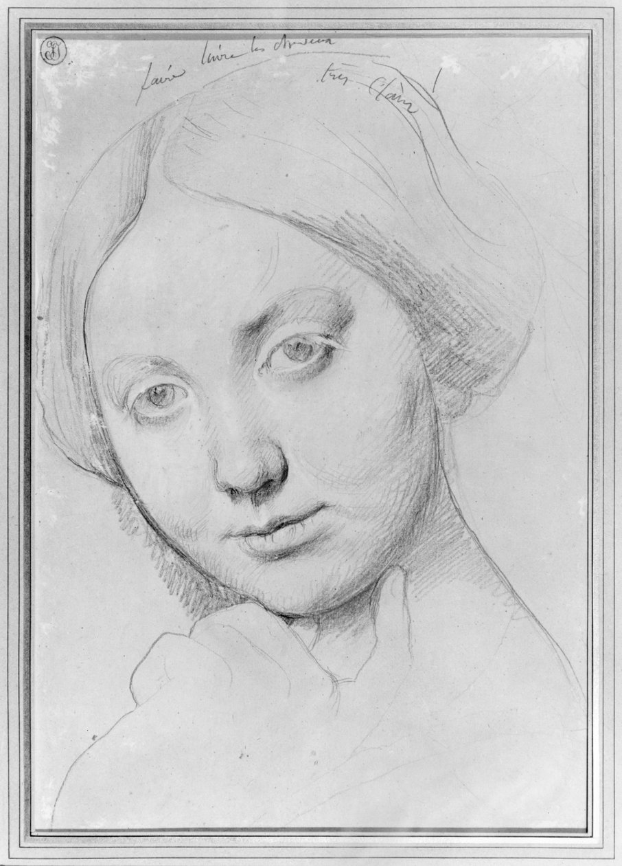 لويز دي بروغلي ، كونتيسة Haussonville ، c.1842 (الجرافيت على الورق) بواسطة جان أوغست دومينيك إنجرس