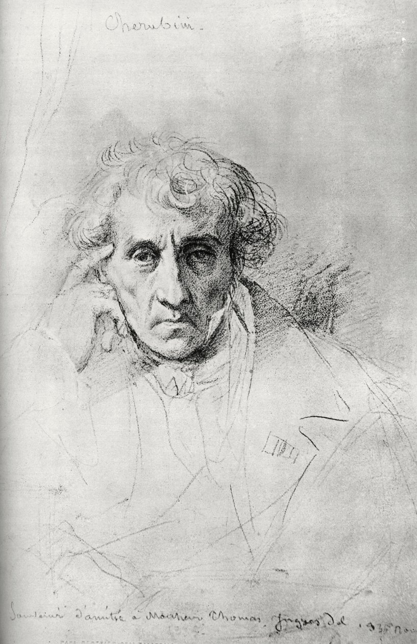لويجي Cherubini 1760-1842 ، الملحن الإيطالي ، 1830. بواسطة جان أوغست دومينيك إنجرس