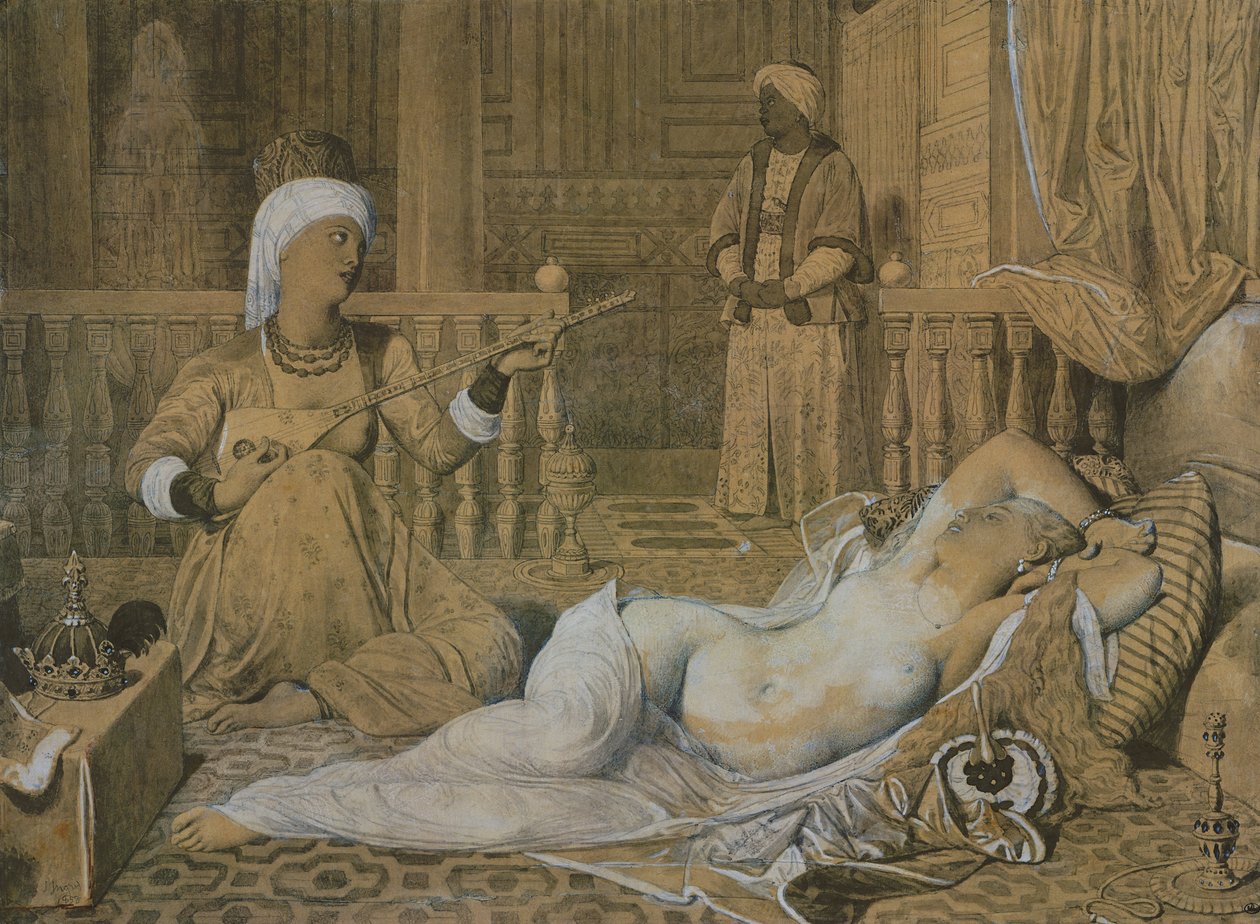 Odalisque مع عبد ، 1858 بواسطة جان أوغست دومينيك إنجرس