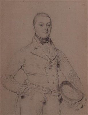صورة للأدميرال السير فليتوود بروتون رينولدز بيليو (1789-1861) بواسطة جان أوغست دومينيك إنجرس