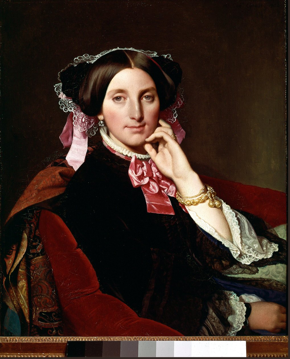 صورة مدام غونس. صورة لجوزفين كارولين ميل زوجة غونس (1815-1901). رسم جان أوغست دومينيك إنجرس (1780-1867) (جان أوغست دومينيك إنجرس) بواسطة جان أوغست دومينيك إنجرس