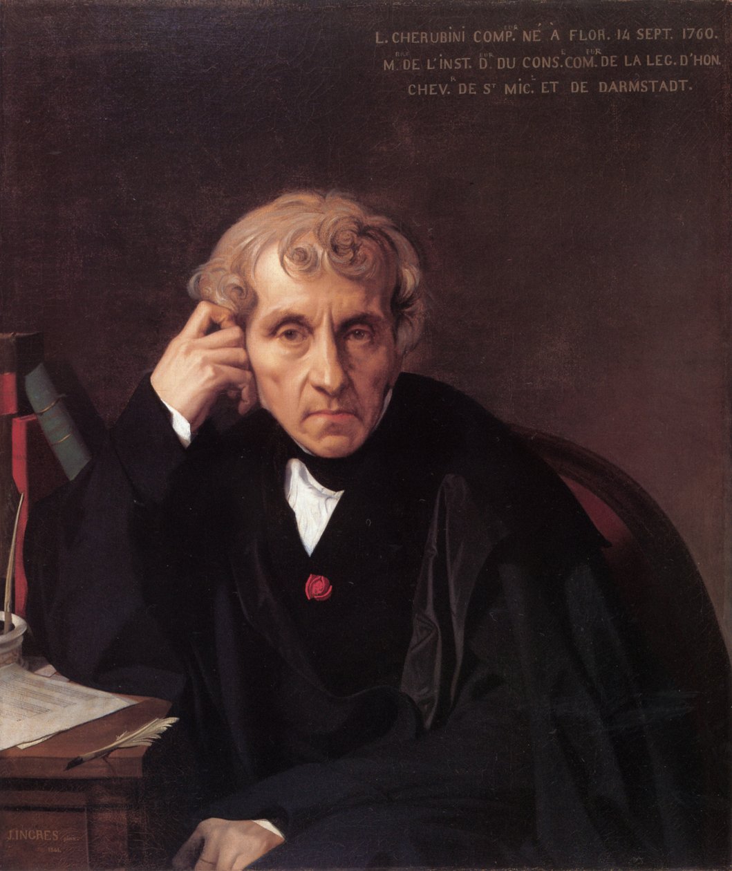 صورة الملحن Luigi Cherubini 1760-1842، 1841 بواسطة جان أوغست دومينيك إنجرس