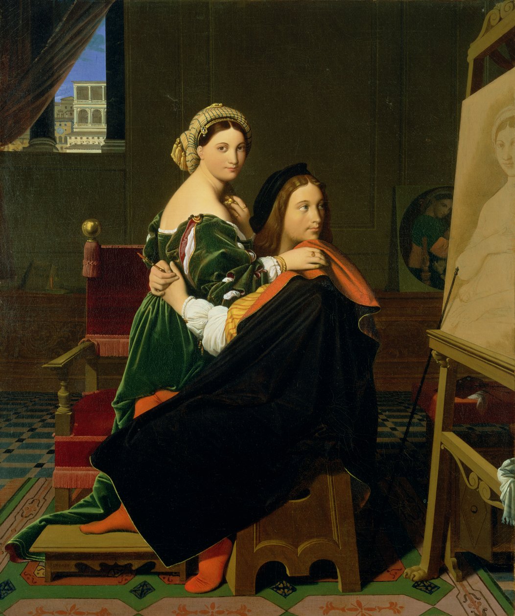 رافاييل وفورنارينا ، 1814 بواسطة جان أوغست دومينيك إنجرس