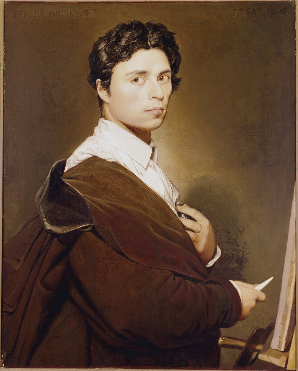 بورتريه ذاتي في عمر 24 عامًا - رسم جان أوغست دومينيك إنجرس (1780-1867) زيت على قماش بواسطة جان أوغست دومينيك إنجرس
