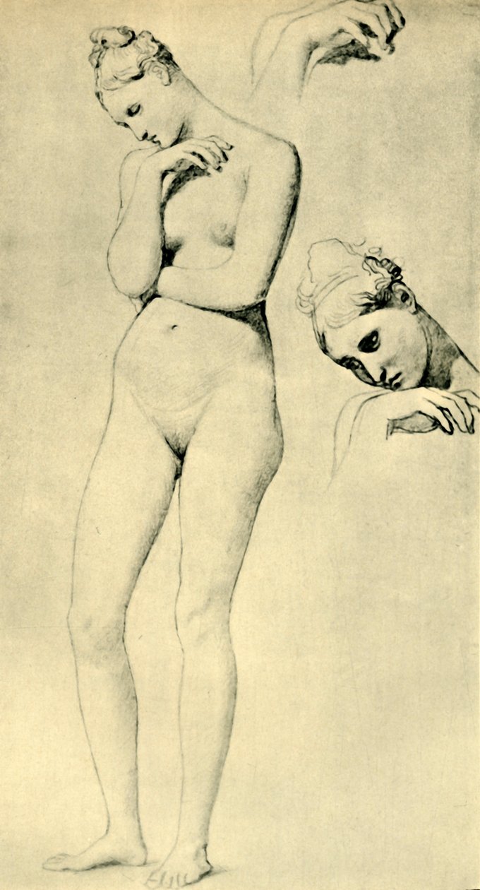 دراسات لشكل ستراتونيتشي ، c1834-1840 ، 1943. بواسطة جان أوغست دومينيك إنجرس