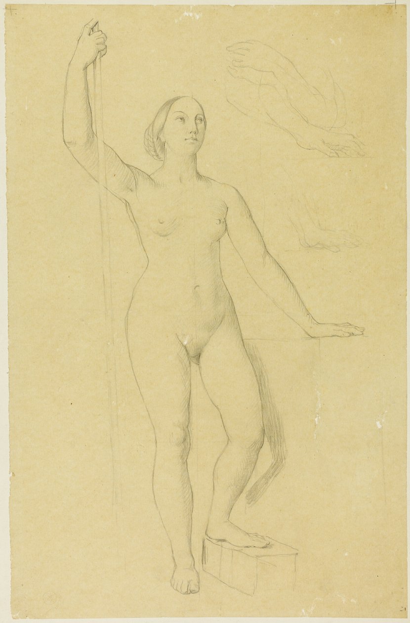 دراسة لـ Joan of Arc و Sketches of Hands بواسطة جان أوغست دومينيك إنجرس