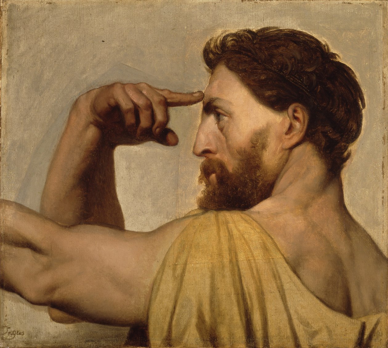 دراسة ل Phidias في تأليه هوميروس ، 1827 بواسطة جان أوغست دومينيك إنجرس