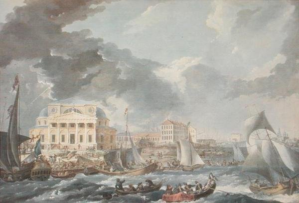 البورصة في سانت بطرسبرغ ، 1787 بواسطة جان بالتازارد دي لا ترافيرس