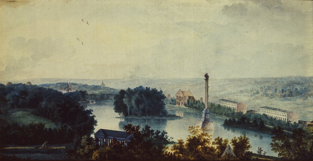 Tsarskoye Selo. عمود Chesme ، 1780s بواسطة جان بالتازارد دي لا ترافيرس