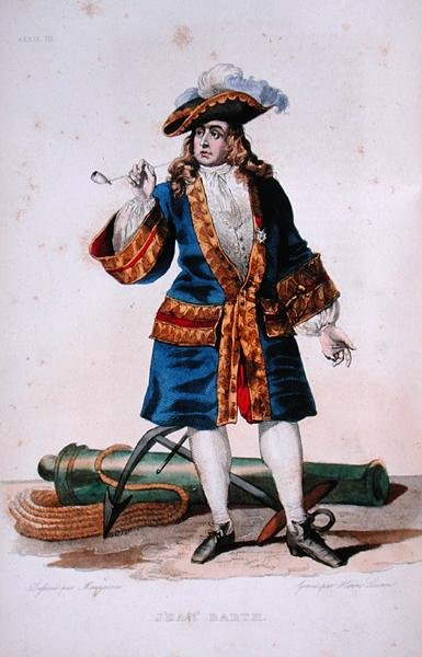 صورة جان بارت (1651-1702) حوالي عام 1830 (نقش ملون) بواسطة جان بابتيست (بعد) موزيسي