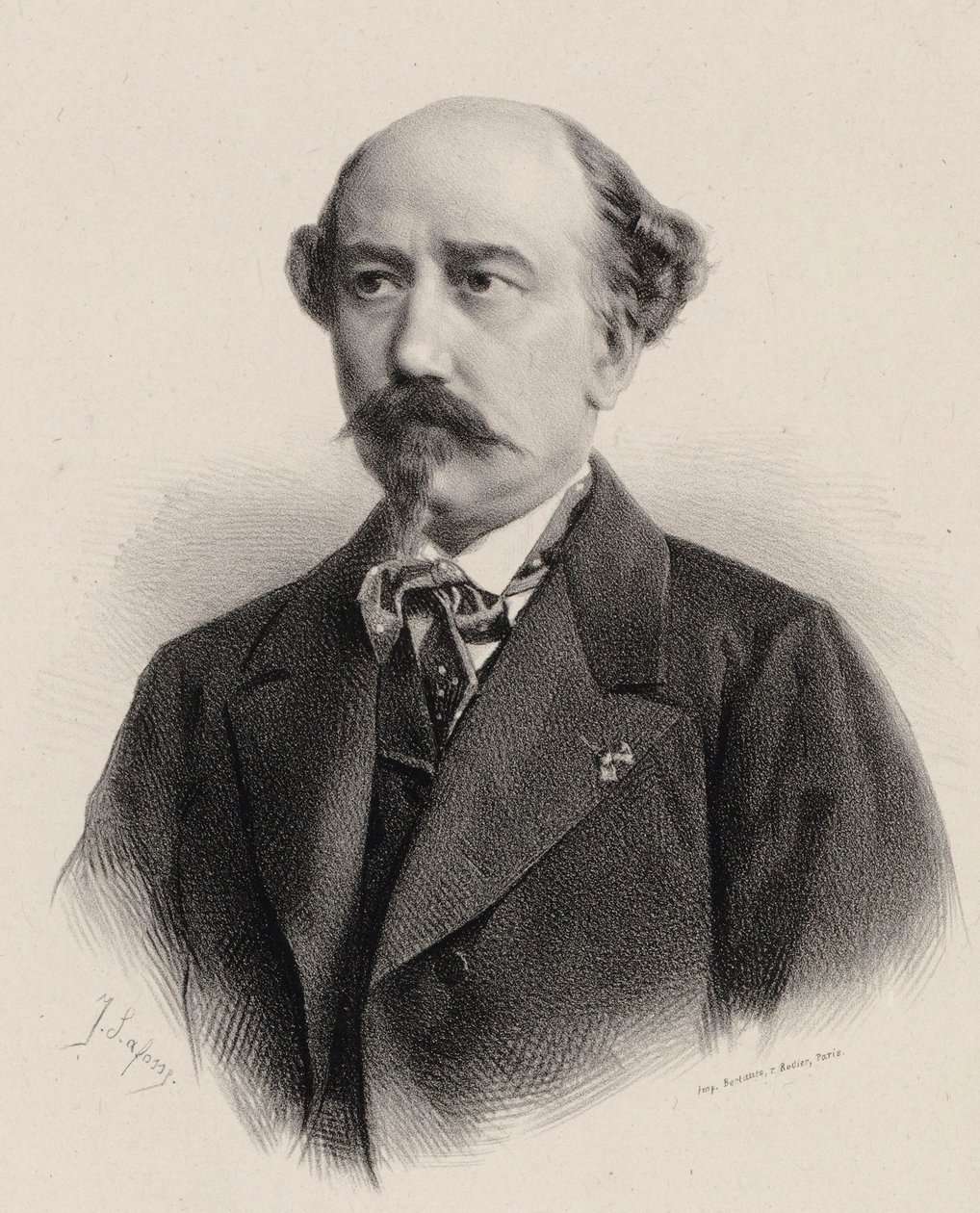 صورة شخصية للملحن إيمي مايلرت 1817-1871. بواسطة جان بابتيست أدولف لافوس