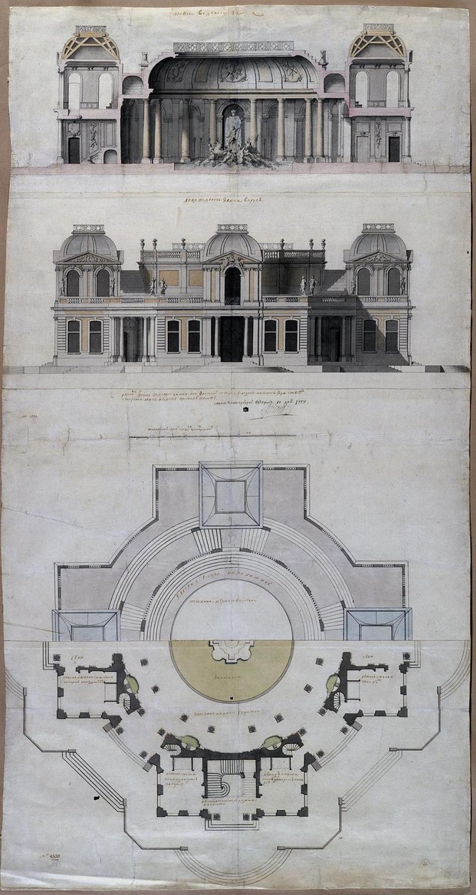 قصر المياه القصر Chateau dEau in Strelna ، 1717 بواسطة جان بابتيست ألكسندر لو أشقر