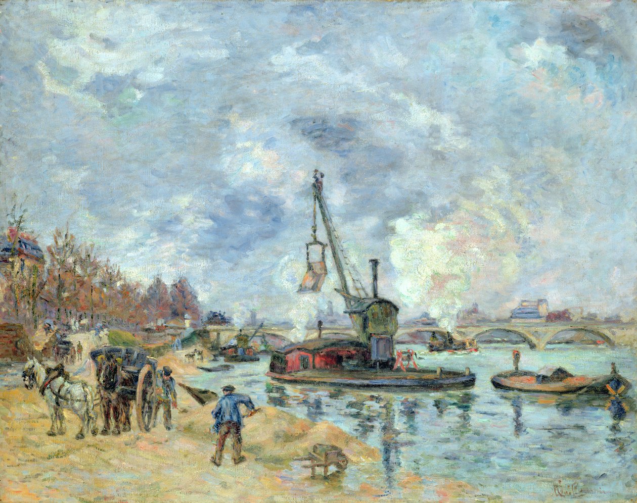في Quay de Bercy في باريس ، 1874 بواسطة جان بابتيست أرماند جيومين