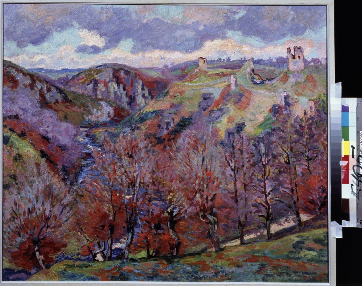 المناظر الطبيعية مع الآثار. رسم جان بابتيست (جان بابتيست) أرماند غيومان (1841-1927) بواسطة جان بابتيست أرماند جيومين