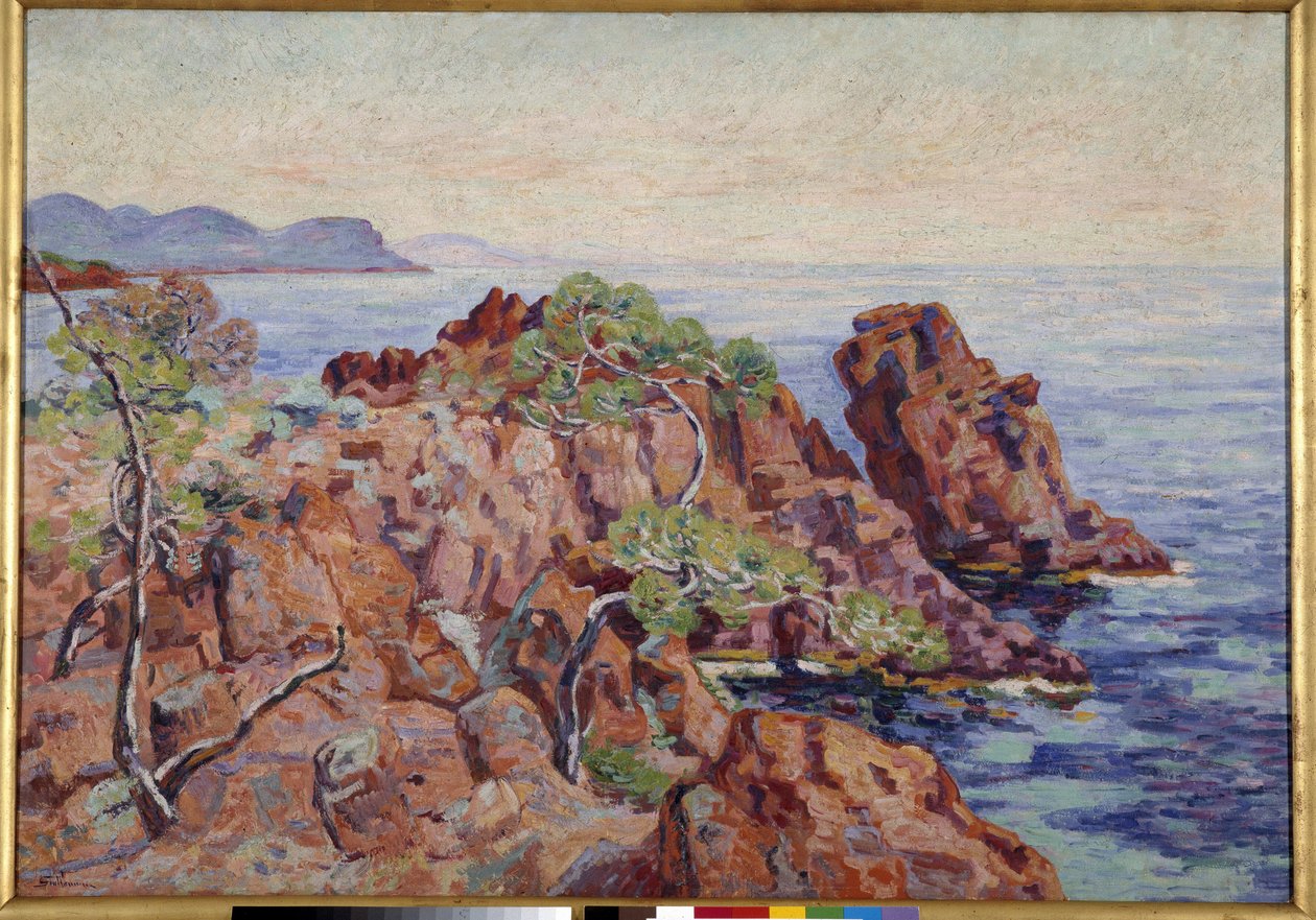 صخرة غوبيلات في لوحة تراياس التي رسمها أرماند غيلومين (1841-1927) في متحف كانتيني، مرسيليا بواسطة جان بابتيست أرماند جيومين