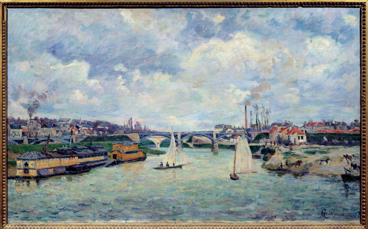 ميناء شارنتون. منظر لمدينة Charenton-le-Pont بواسطة جان بابتيست أرماند جيومين