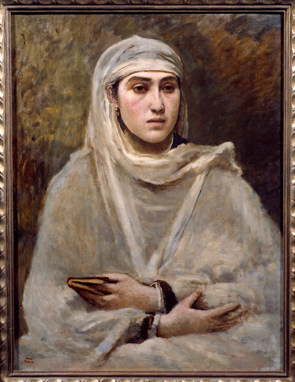 جزائري. لوحة كاميل كورو (1796-1875) بواسطة جان بابتيست كميل كوروت