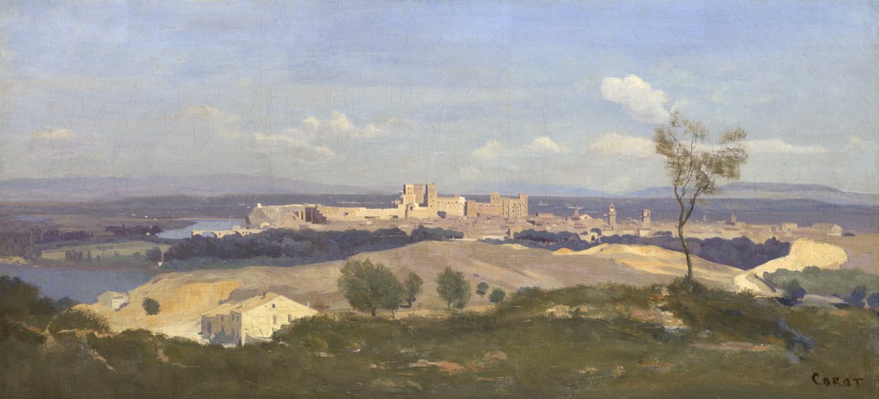 أفينيون من الغرب ، 1836 بواسطة جان بابتيست كميل كوروت