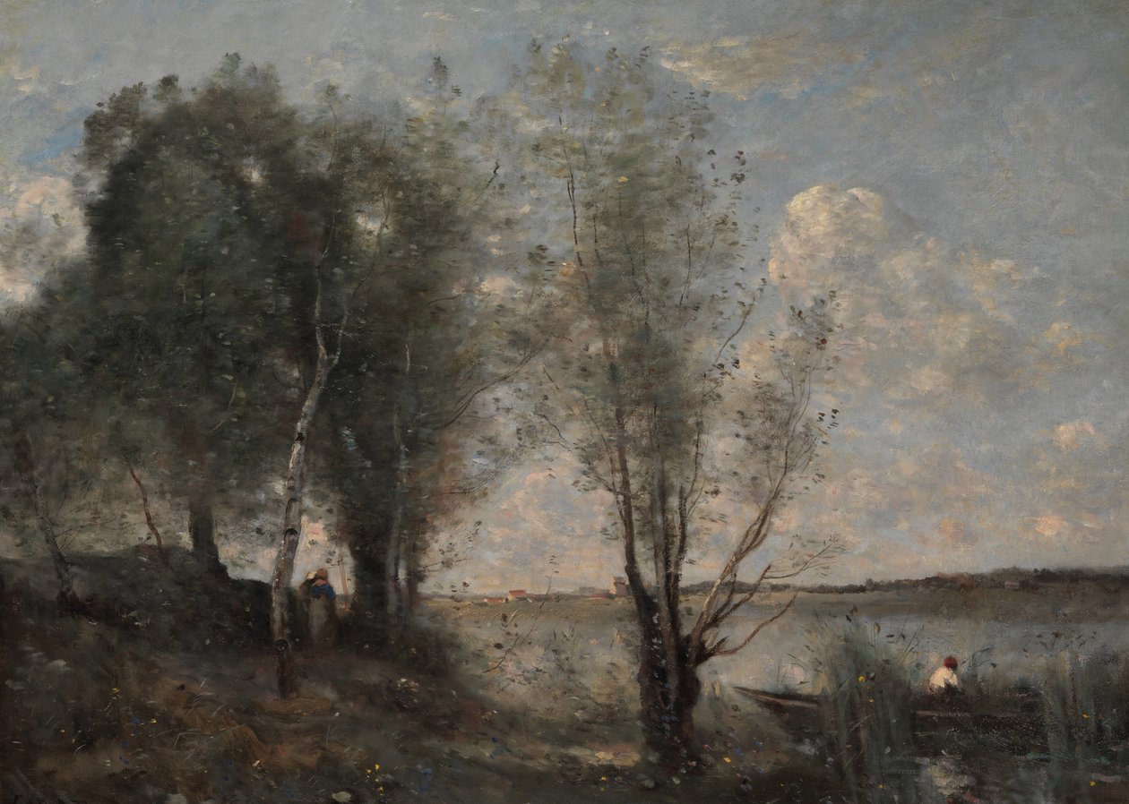 المراكب بين القصب ، كاليفورنيا. 1865. بواسطة جان بابتيست كميل كوروت