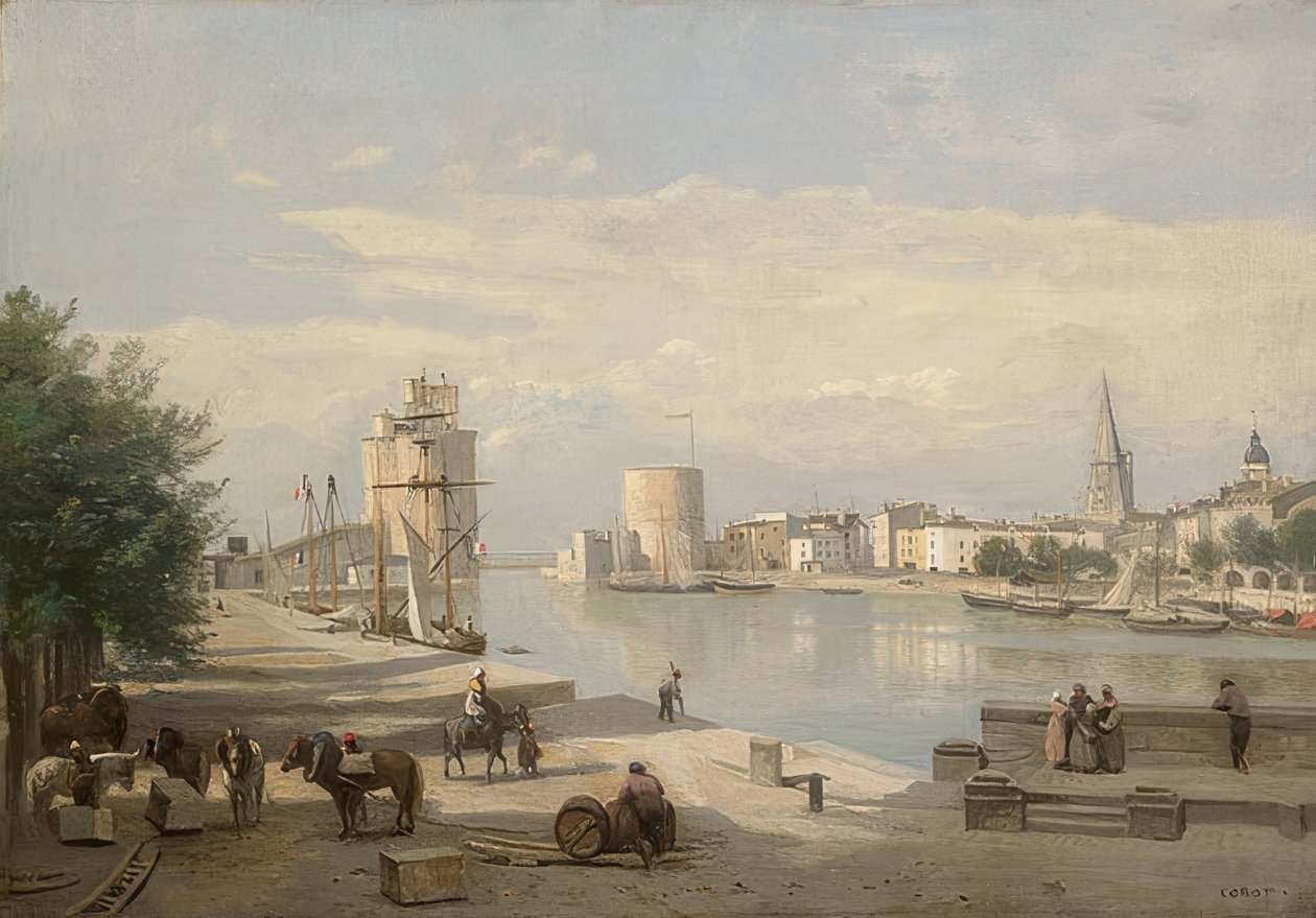 ميناء لاروشيل. 1851 بواسطة جان بابتيست كميل كوروت