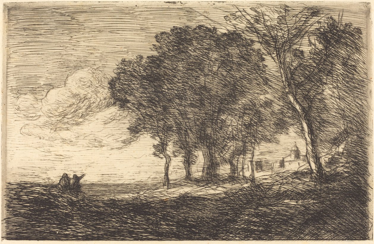 المناظر الطبيعية الإيطالية المناظر الطبيعية الإيطالية ، ج. 1865. بواسطة جان بابتيست كميل كوروت