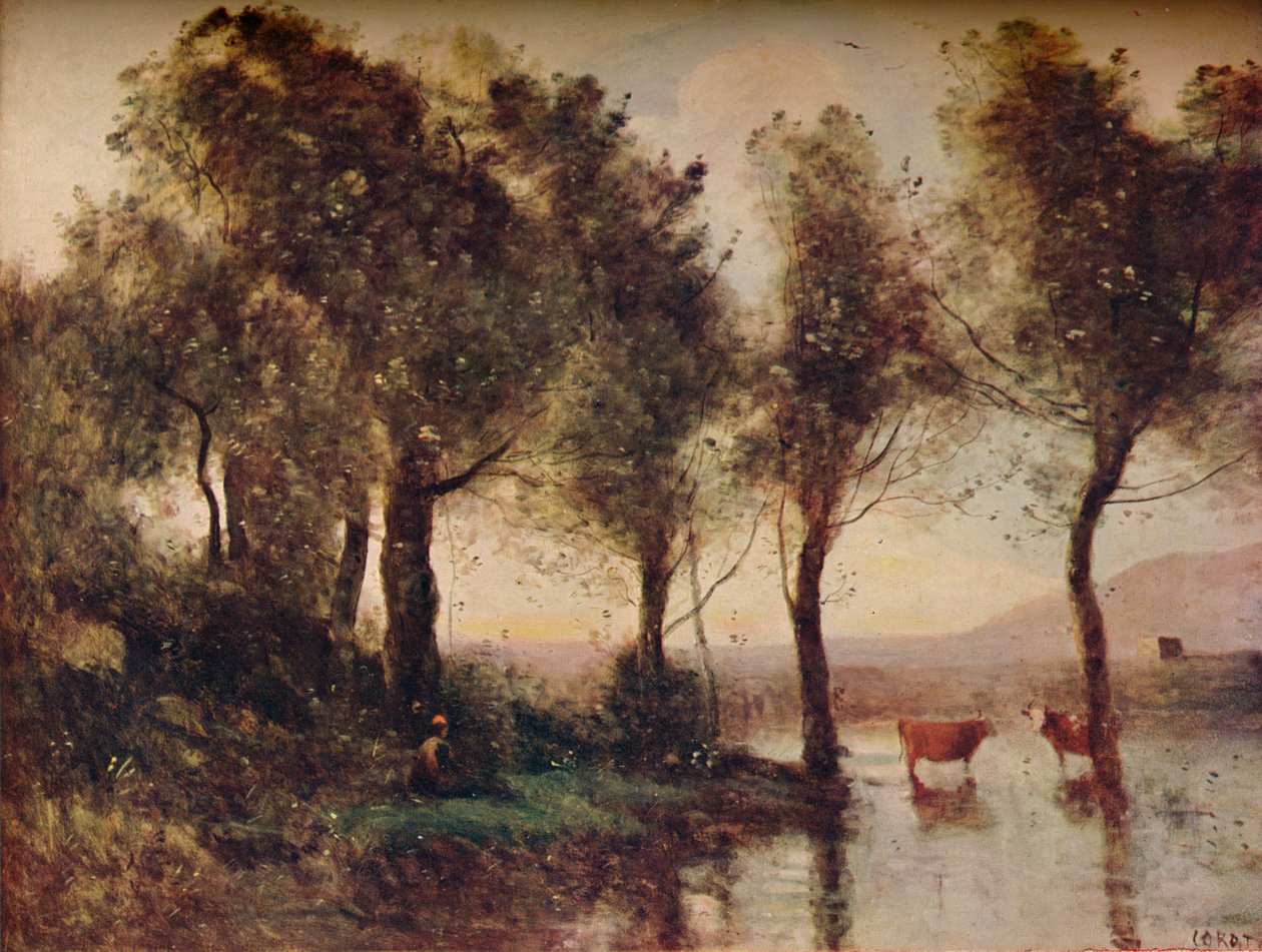 ليتانج ، البرك ، القرن التاسع عشر ، 1910 بواسطة جان بابتيست كميل كوروت