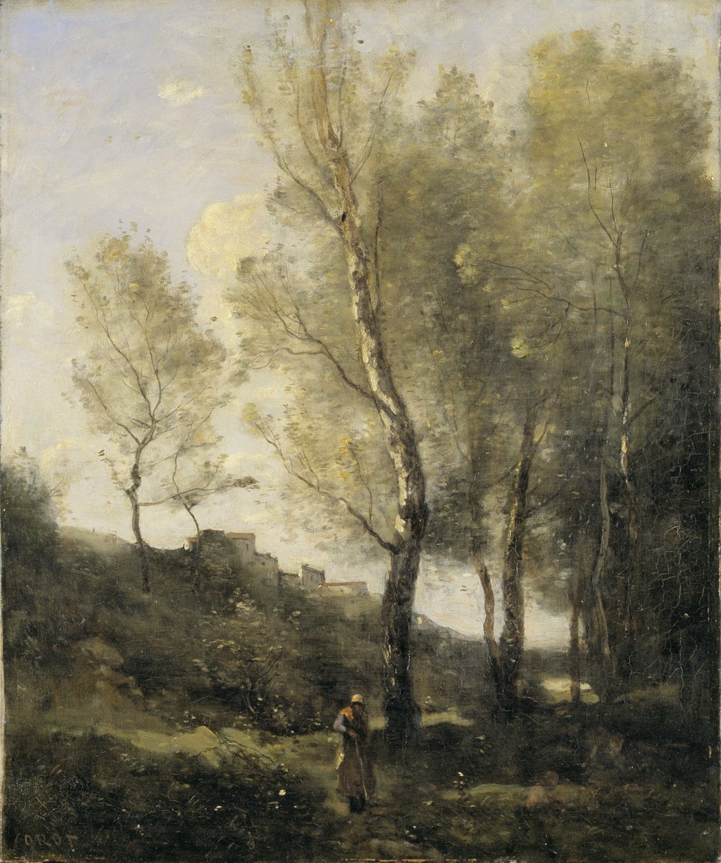 المناظر الطبيعية مع Poplars بواسطة جان بابتيست كميل كوروت