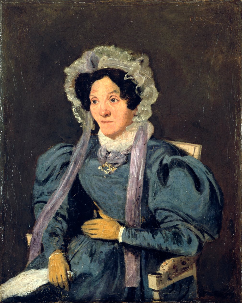 مدام كوروت ، أم الفنانة ، c1845 بواسطة جان بابتيست كميل كوروت
