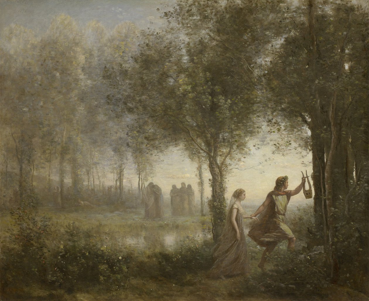Orpheus الرائدة Eurydice من العالم السفلي ، 1861 بواسطة جان بابتيست كميل كوروت