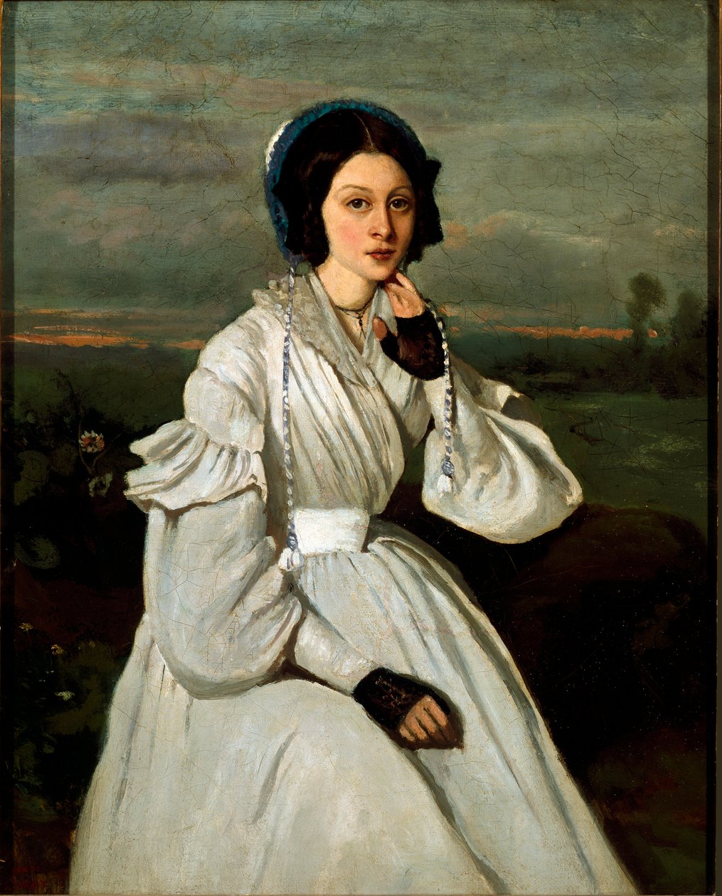 صورة لويز كلير سينيجون ، السيدة تشارموس المستقبلية. لوحة جان بابتيست كميل كورو (1796-1875) بواسطة جان بابتيست كميل كوروت