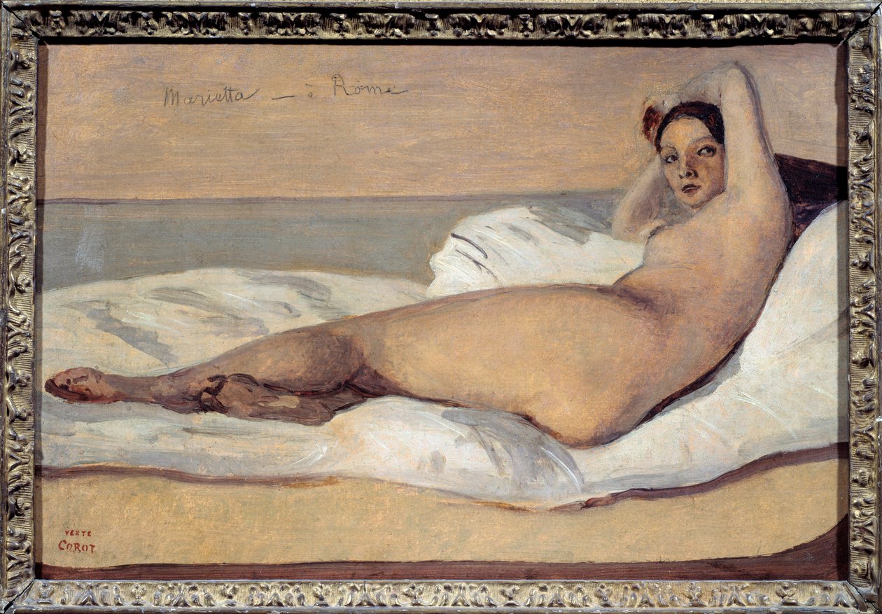 Odalisque الرومانية: ماريتا. لوحة كاميل كورو (1796-1875) بواسطة جان بابتيست كميل كوروت