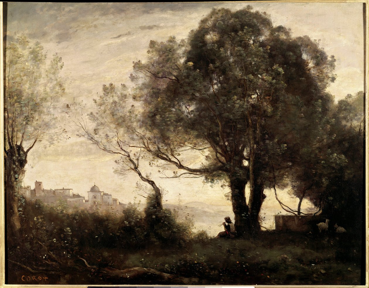 تذكار من Castelgondolfo في إيطاليا رسم جان بابتيست (جان بابتيست) كميل كورو (1796-1875) القرن التاسع عشر. 0.65 × 0.81 م باريس ، متحف اللوفر بواسطة جان بابتيست كميل كوروت